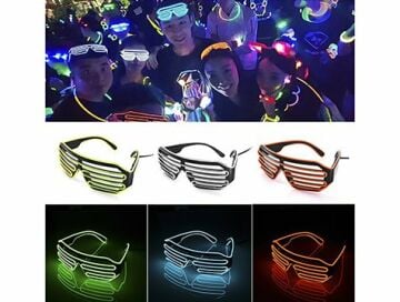 Led Işıklı Çizgili Parti Gözlüğü
