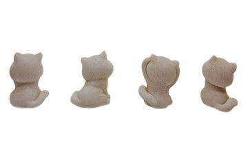 Polyester Beyaz Sevimli 4’lü Beyaz Van Kedisi Biblosu