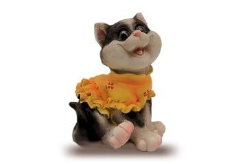 Dekoratif Elbiseli Sevimli Kedi Biblosu