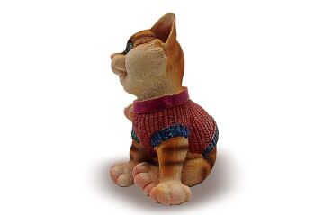 Dekoratif Elbiseli Sevimli Kedi Biblosu