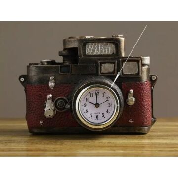 Retro Fotoğraf Makinesi Masa Saati Kumbara