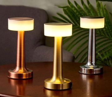 Usb Şarjlı Oval Dokunmatik 3 Modlu Led Masa Lambası