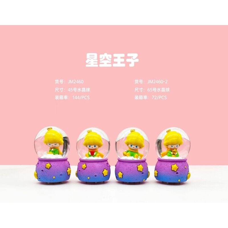 Mini Işıklı Küçük Prens Temalı Cam Kar Küresi