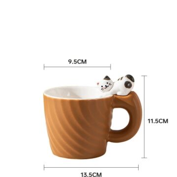 Sevimli Kedi Şeklinde Kahve Fincanı Kupa Bardak