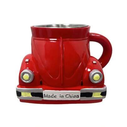 Araba Şeklinde Kahve Fincanı Kupa Bardak Kırmızı