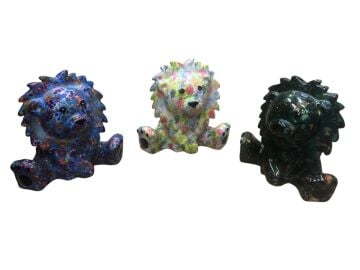 Seramik Renkli Aslan Kumbara