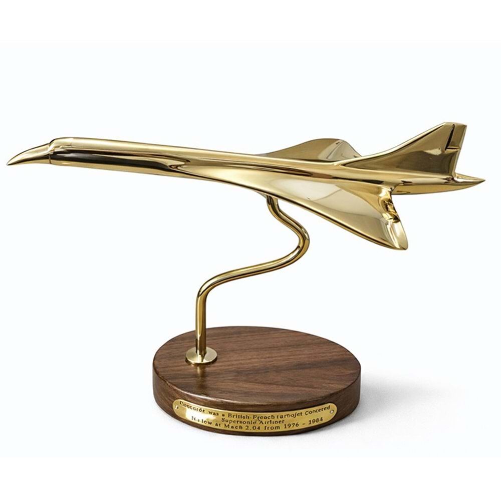 Dekoratif Pirinç Uçak Biblosu (20 cm x 23 cm)