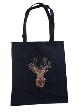 Hayvan Desenli Bayan Bez Kol Çantası