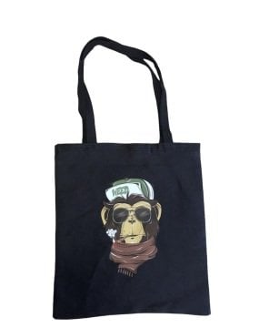 Hayvan Desenli Bayan Bez Kol Çantası