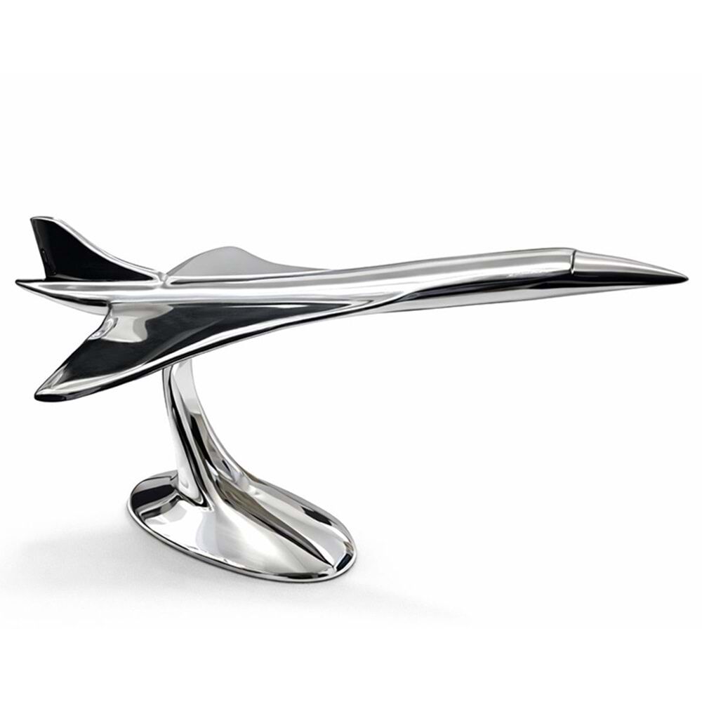 Dekoratif Pirinç Krom Uçak Biblosu (30 cm x 16 cm)
