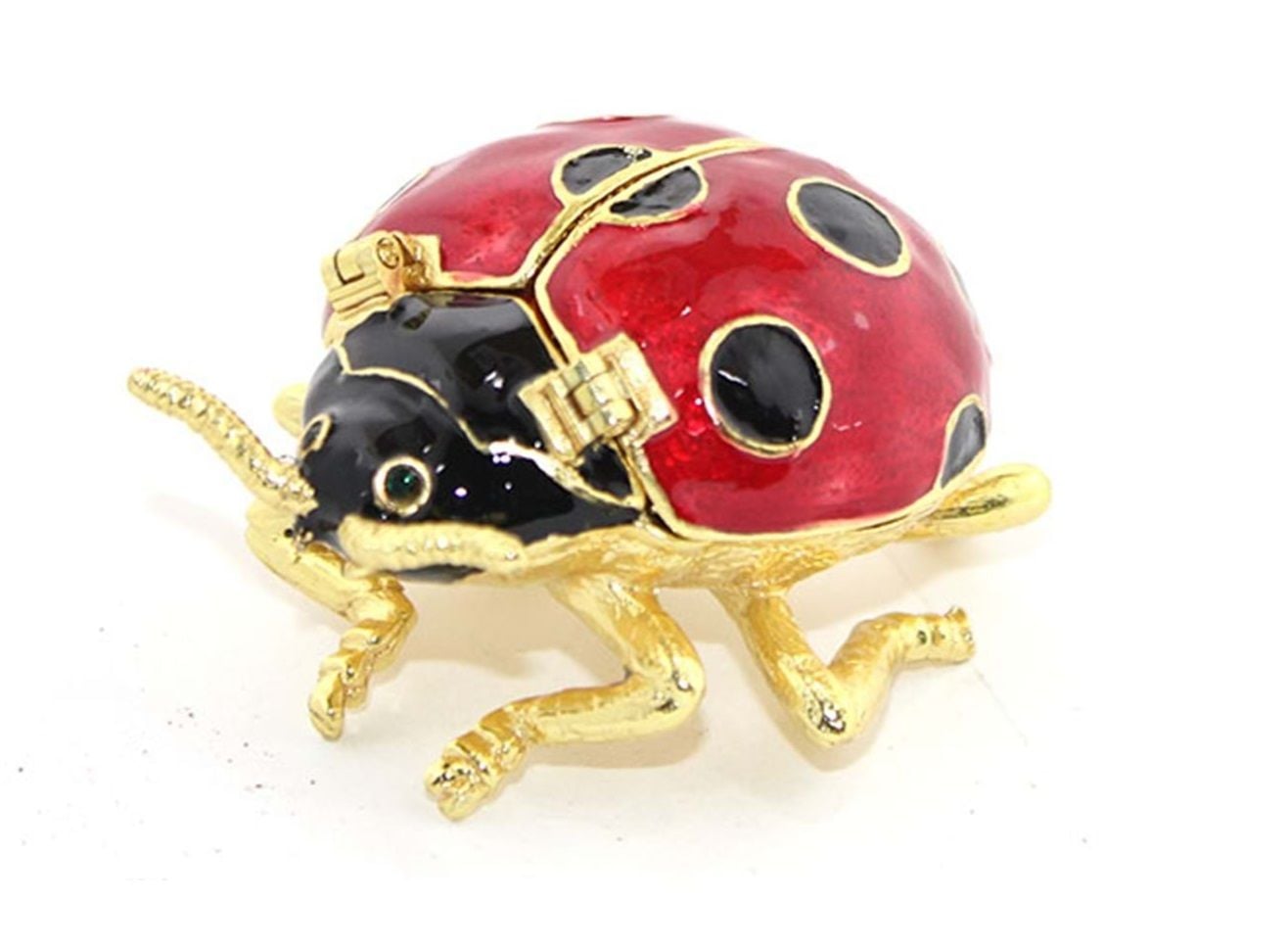 Dekoratif Swarovski Taşlı Uğur Böceği Biblosu (6cm x 5cm)