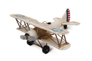 Dekoratif Metal Çift Kanatlı Uçak