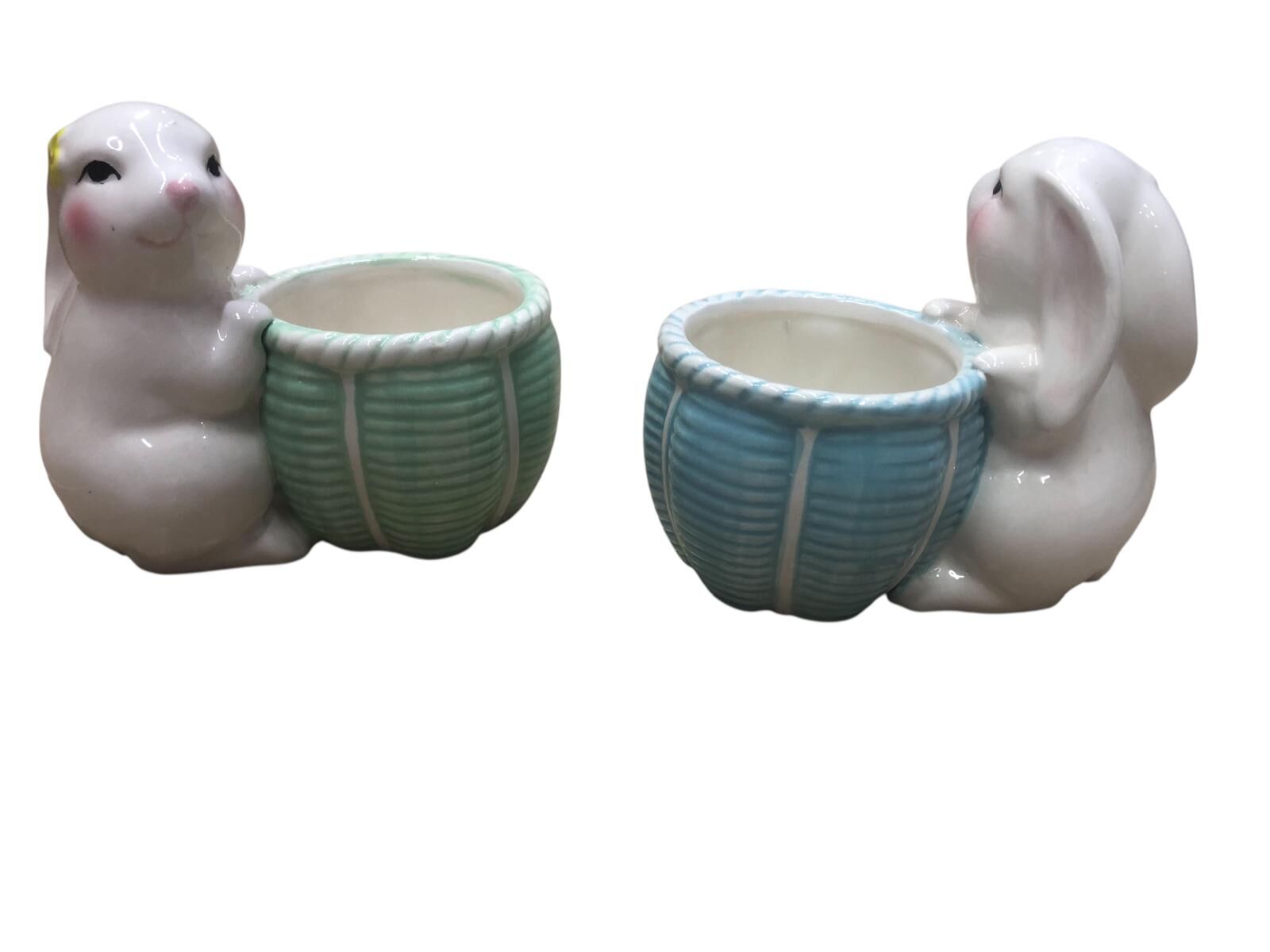 Dekoratif Seramik Tavşan Tasarımlı Kalemlik