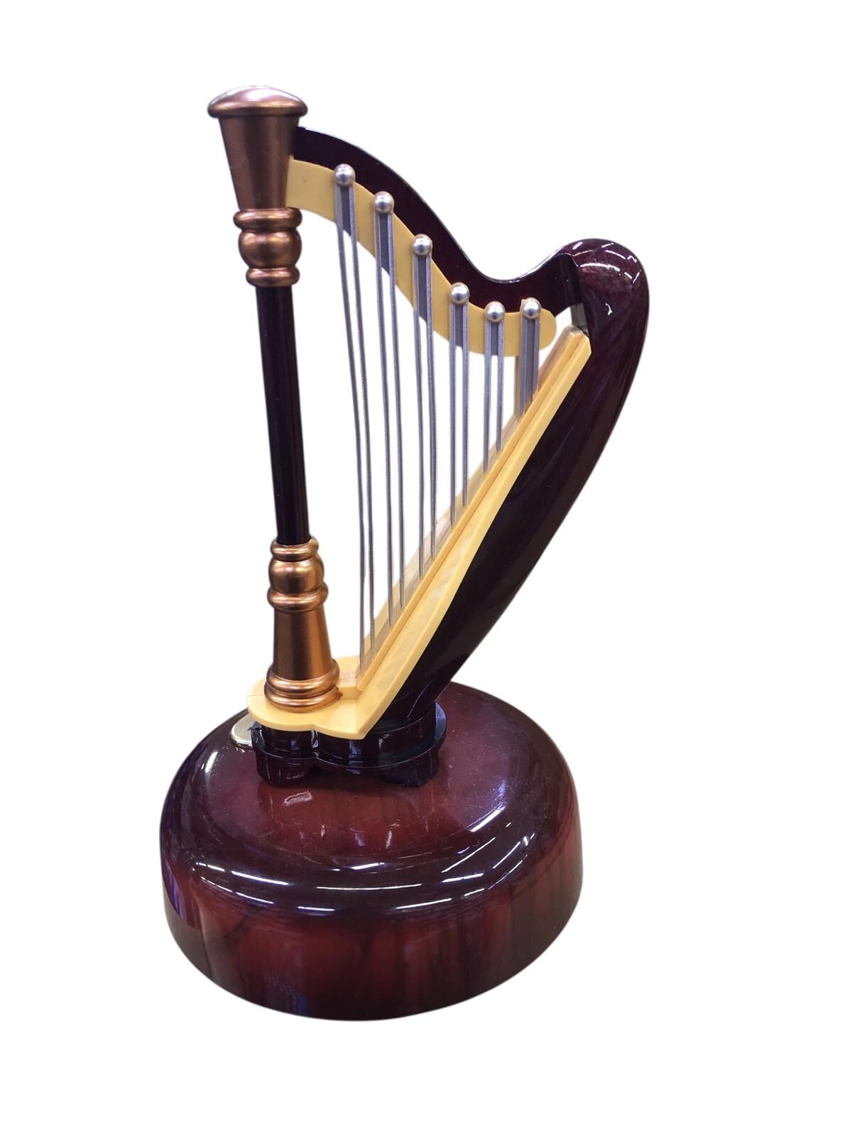 Nostaljik Arp Tasarımlı Kurmalı Müzik Kutusu (17 cm)