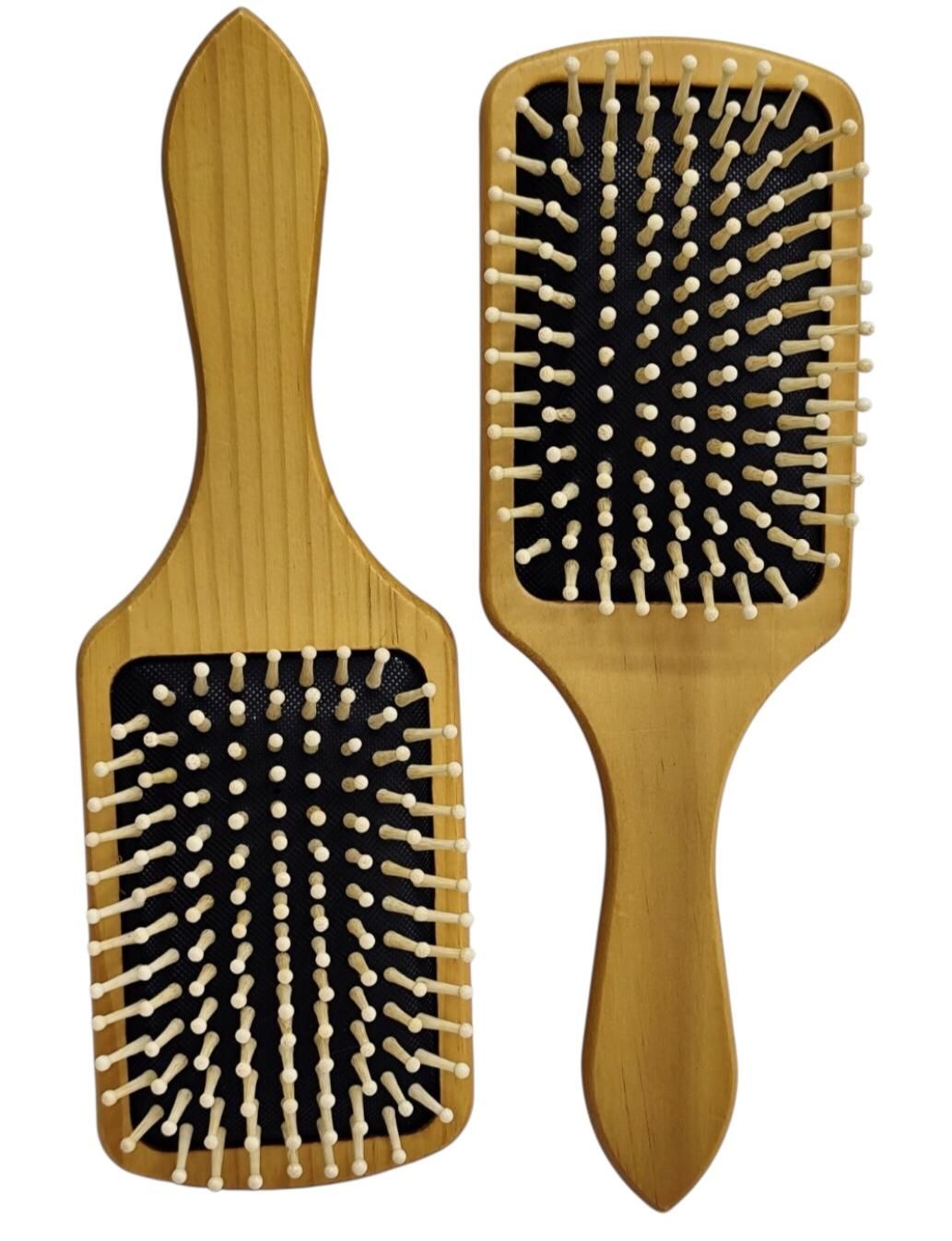 Doğal Ahşap Siyah Masaj Tarağı Saç Fırçası (25 cm x 8 cm)