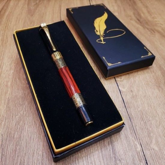 Kutulu Gold Tasarım Metal Roller Kalem