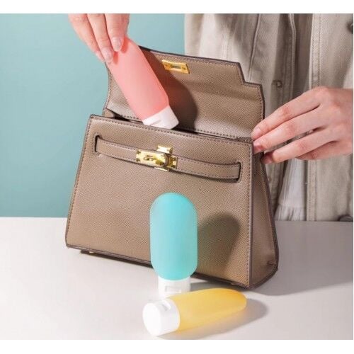 3'lü Doldurulabilir Seyahat Tipi Krem Şampuan Seti