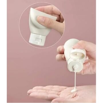 3'lü Doldurulabilir Seyahat Tipi Krem Şampuan Seti