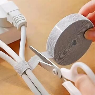 Kesilebilir Kablo Düzenleyici Cırt Bant (3 Mt X 10 mm)