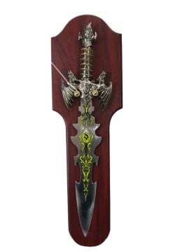 Bordo Antik Kılıç Duvar Süsü (50 cm x 15 cm)