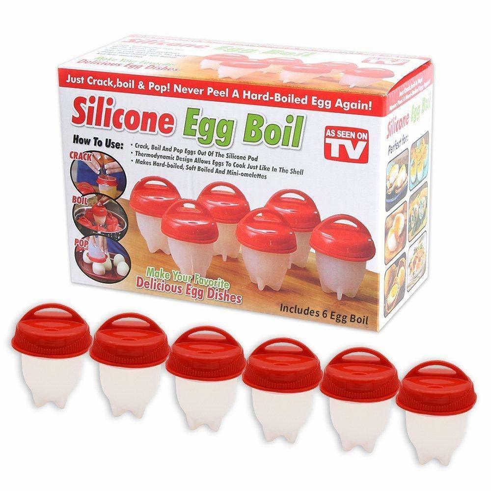 Silikon Yumurta Haşlama Pişirme Kabı 6'Lı