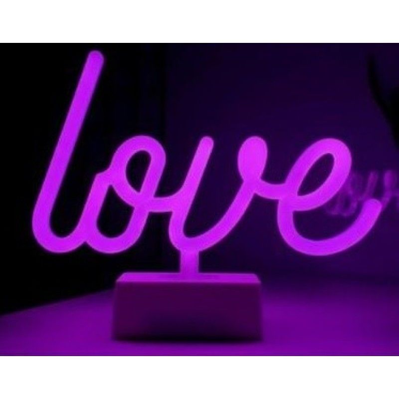 Dekoratif Love Şeklinde Led Neon Işıklı Gece Lambası