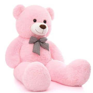 Sevimli Papyonlu Pembe Peluş Oyuncak Ayıcık