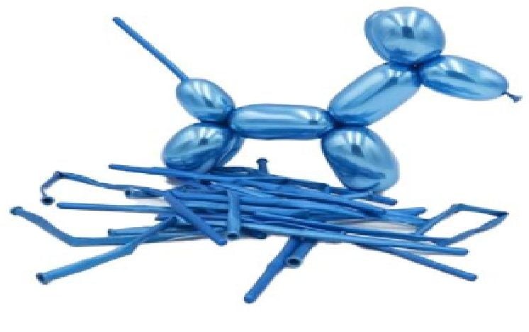 Crom Mavi Sosis Balon (100 Adet)