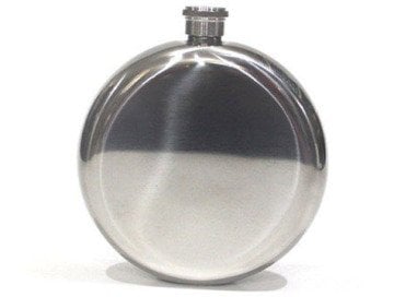 Çelik 8oz Yuvarlak Cep Kanyak İçki Matarası