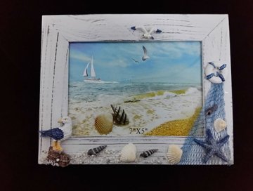 Marin MasaÜstü Ahşap Fotoğraf Çerçevesi