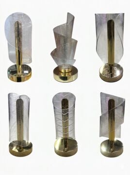 3 Modlu Şarjlı Dokunmatik Kristal Masa Lambası - Spiral Tasarım