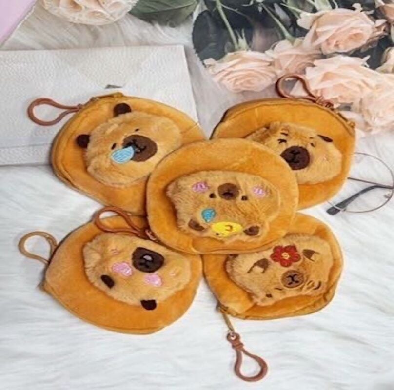 Sevimli Capybara Tasarımlı Çocuk Cüzdanı Anahtarlık
