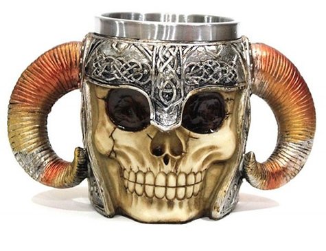 Koç Boynuzlu Kuru Kafa Tasarımlı 3D Kupa Bardak