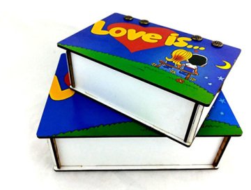 Ahşap Love İs Hediye Kutusu (2 Adet)