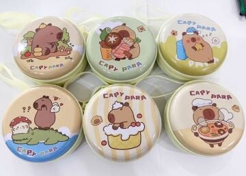 Sevimli Capybara Tasarımlı Bozuk Para Çocuk Cüzdanı Anahtarlık