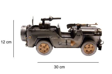 Dekoratif Metal Askeri Jeep Araç