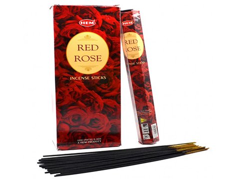 Hem Kırmızı Gül Kokulu Çubuk Tütsü Red Rose İncense Sticks (120 Adet)