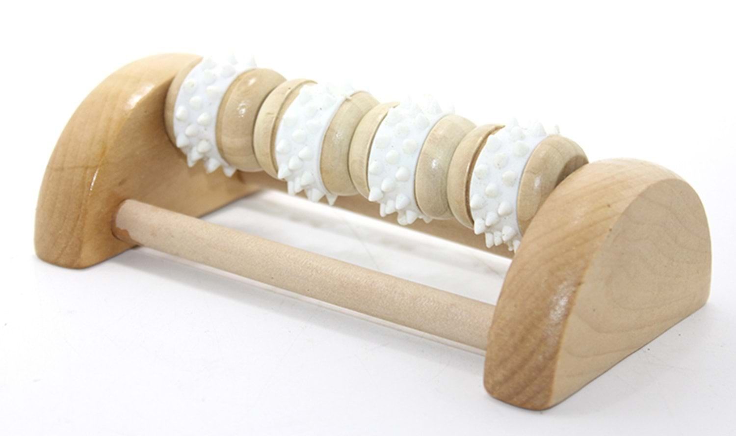 Tekerlekli Ahşap Ayak Bacak Vücut Masaj Aleti