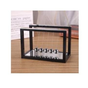 Aynalı Metal Gri Denge Topu Newton's Cradle