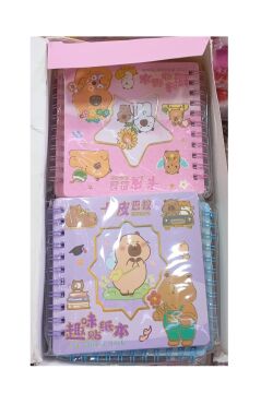 Capybara Tasarımlı Telli Kapibara Sticker Defteri