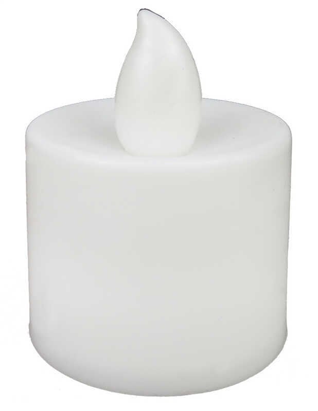 Dekoratif Beyaz Pilli Mum Led Işıklı (24 Adet)