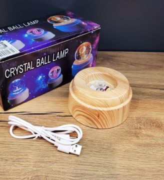 Satürn Gezegen Usb'li Dönen Işıklı Cam Küre