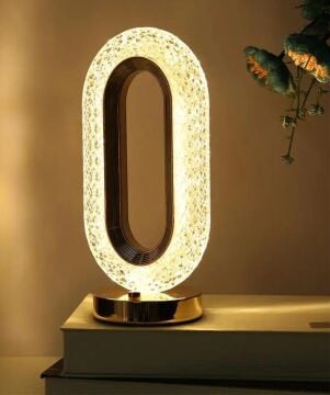 Usb Şarjlı Oval Tasarımlı Dokunmatik 3 Modlu Led Masa Lambası