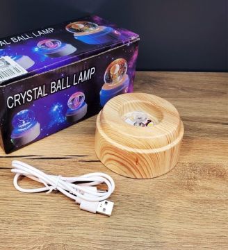 Galaksi Gezegen Usb'li Dönen Işıklı Cam Küre