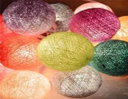 Renkli 10'lu Top Şeklinde Pilli Aydınlatma Şerit Lamba (2 Mt)