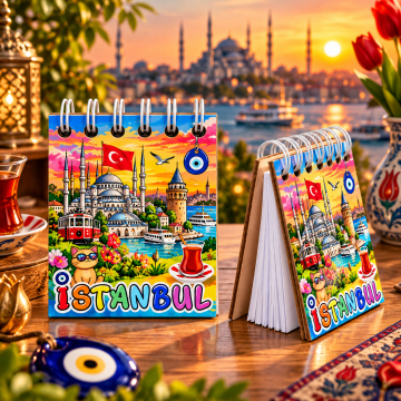 İstanbul Temalı Not Defteri Tasarımlı Magnet