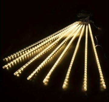 Sarı Ledli Meteor Yağmur Tüpleri 8 Tüp