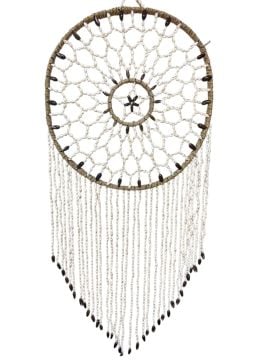 Yuvarlak Deniz Kabuğu Süslü Dream Catcher (40 cm x 100 cm)
