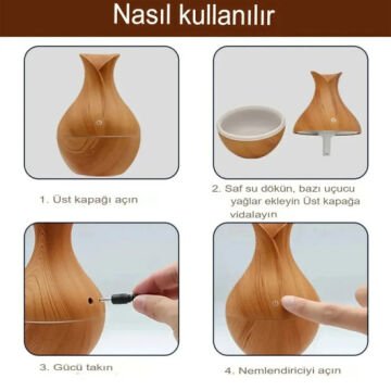 Vazo Tasarım Hava Nemlendirici Buhar Cihazı