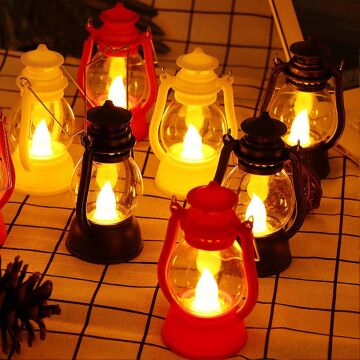 Dekoratif Renkli Gaz Lambası Şeklinde Led Mumlu Lamba